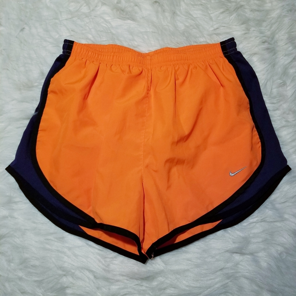 NIKE orange and blue running shorts medium
